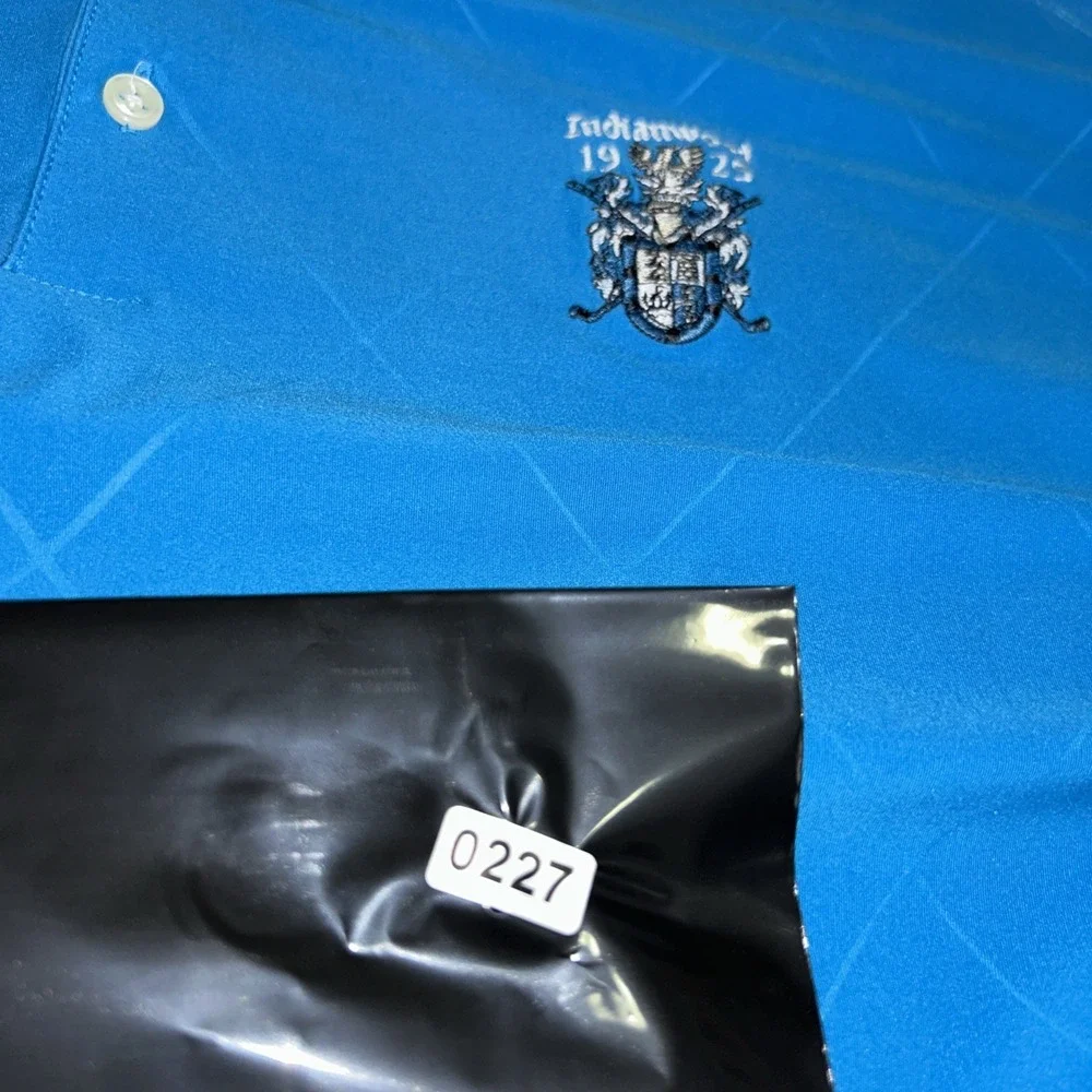 Nike Performance Golf Polo Mens Medium Short‎ Sleeve  Blue Dri-Fit Casual